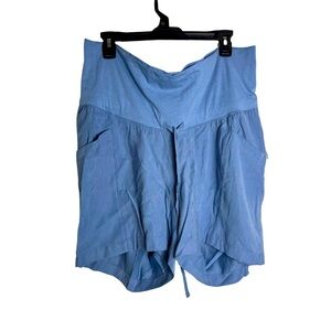 Old Navy Light Blue High-Waist Drawstring Shorts